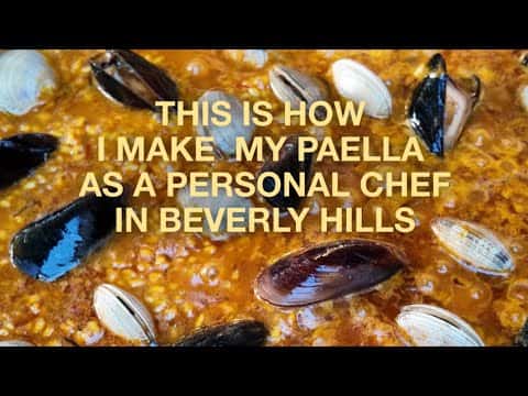 Beverly Hills Seafood Paella & Buñuelos