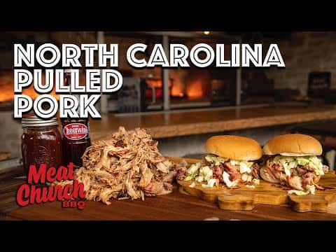 North Carolina Style Sweet Pulled Pork Sandwich with Sweet Coleslaw