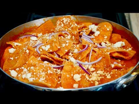Chilaquiles Rojos Fáciles y Deliciosos