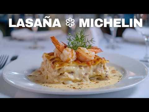 Lasaña de Langostinos con Salsa Cardenal