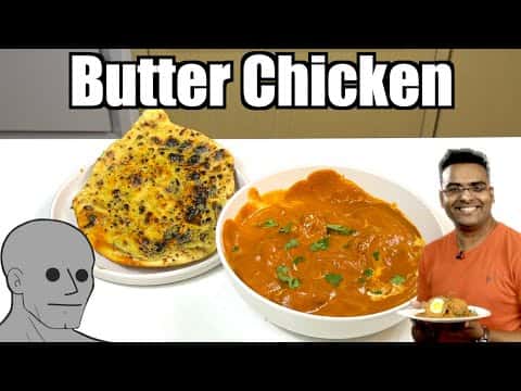 Butter Chicken and Garlic Naan