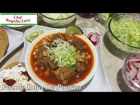 Pozole rojo de puerco