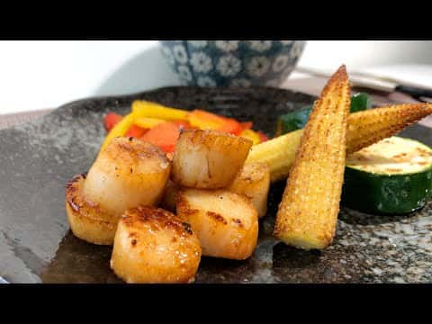蒜香奶油煎干貝